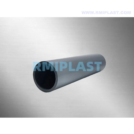Труба из ХПВХ, изготовленная из пластиковых раструбных сварочных труб DIN Pn16, 400 мм, темно-серая труба для систем водоснабжения